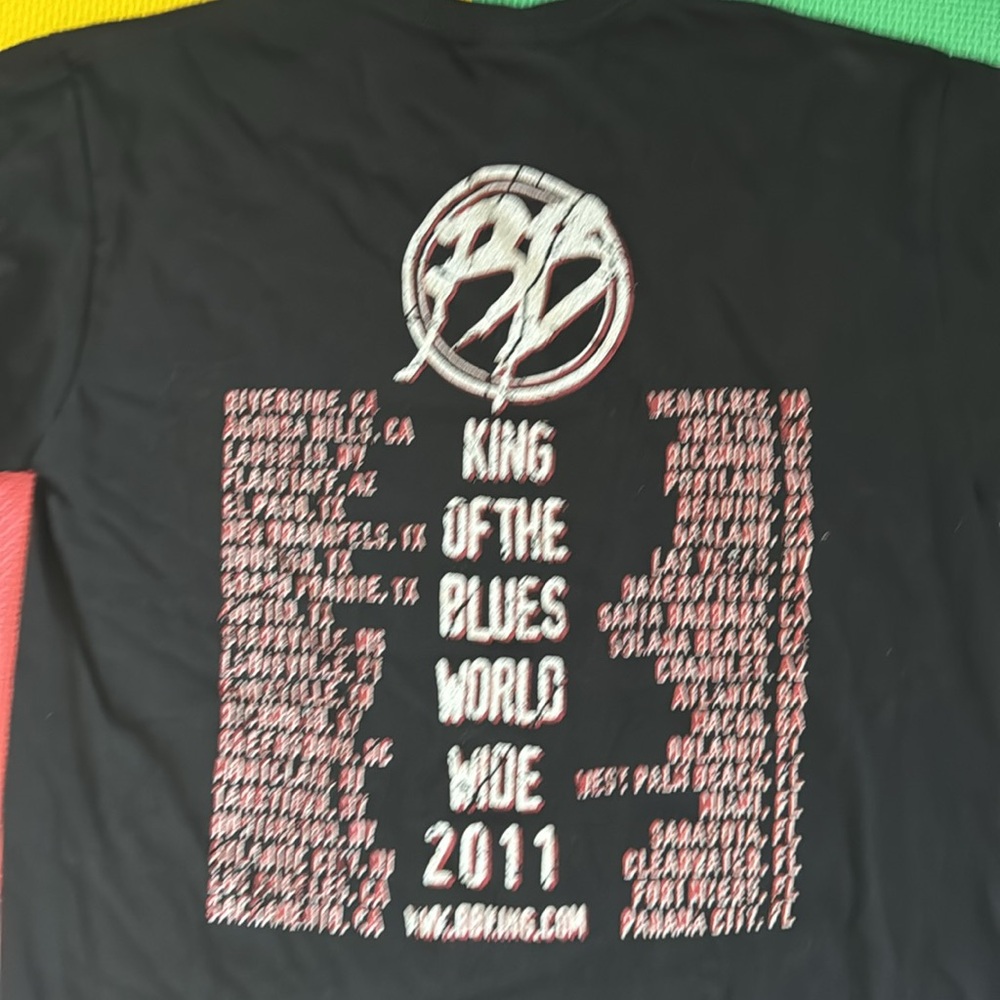 B.B. King - King of the Blues 2001 tour t-shirt long sleeve black Medium- Anvil - Picture 4 of 4